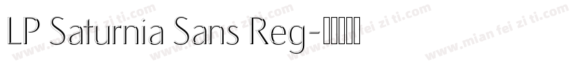 LP Saturnia Sans Reg字体转换